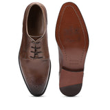 Saint Lucas Tan Leather Lace Up Brogue Shoes