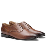 Saint Lucas Tan Leather Lace Up Brogue Shoes
