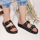 Emily Studded Double Buckle Sandal