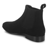 Saint Conrad black suede leather chelsea boot