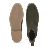 Saint Grimoald  Olive Suede Chelsea boot