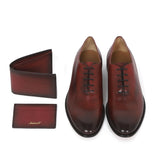 Saint G Bordo Color Leather Boot With Set