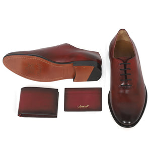 Saint G Bordo Color Leather Boot With Set