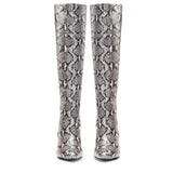 Saint Felicity python print vegan leather Above The Knee Kitten Heel Boots