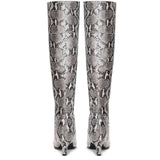 Saint Felicity python print vegan leather Above The Knee Kitten Heel Boots