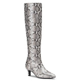 Saint Felicity python print vegan leather Above The Knee Kitten Heel Boots