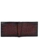 Brown Croco Leather Men's Wallet Set