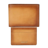 Tan Leather Men's Wallet Set