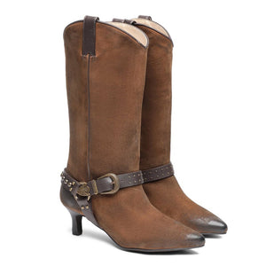 Saint Zoi Tan Leather cowboy Calf Boots