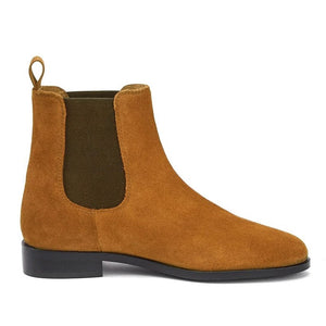 Saint Isa Tan Leather Ankle Boot.