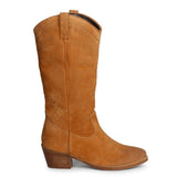 Saint Manuela Tan Leather cowboy Calf Length Boots