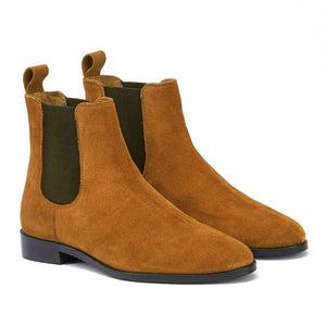 Saint Isa Tan Leather Ankle Boot.