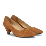 Saint Suede Tan Leather Kitten heel - SaintG
