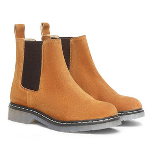 Saint Martha Tan Leather Ankle Boots