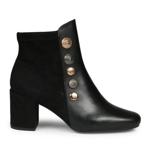 Saint Rita Black Leather Ankle Boots