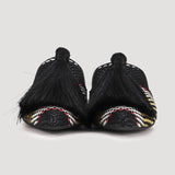 Multi color Fringe Leather Mules - SaintG