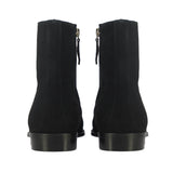 Saint Frederick Black Suede Leather Ankle Boot
