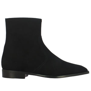 Saint Frederick Black Suede Leather Ankle Boot