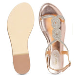 Saint Ottavia Metallic Leather Sandals