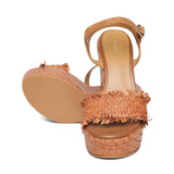 Saint Rialta Tan Woven Wedges