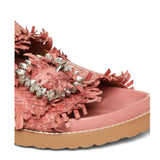 Saint Ravenna Pink Woven Leather Sliders