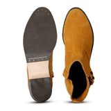 Saint Sancia Tan Suede Leather Ankle Boots