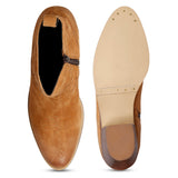 Saint Graciela Tan Leather Ankle Boots