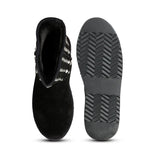 Saint Massima Metal Studded Black Suede Snug Boots