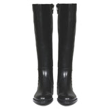 Saint Claire Black Leather Knee High Boots