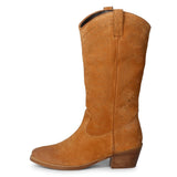 Saint Manuela Tan Leather cowboy Calf Length Boots