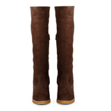 Saint Elvira Brown Suede Leather knee High boots