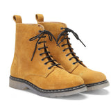 Saint Delfina Yellow Suede Leather Ankle Boots