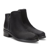 Saint Genevria Black Pony Hair Leather Ankle Boots