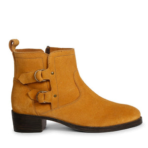 Saint Sancia Tan Suede Leather Ankle Boots