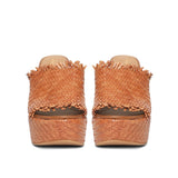 Saint Ortensia Tan Woven Wedges
