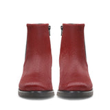 Saint Jacobella Red Pony Hair Leather Ankle Boots