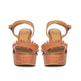 Saint Rialta Tan Woven Wedges