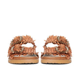 Saint Ravenna Tan Woven Leather Sliders