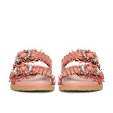 Saint Ravenna Pink Woven Leather Sliders
