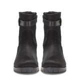 Saint Graziana Black Pony Hair Leather Ankle Boots