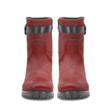 Saint Graziana Red Pony Hair Leather Ankle Boots