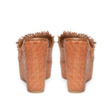 Saint Ortensia Tan Woven Wedges