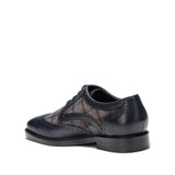 Saint Faustin Navy Leather Lace Up Brogue