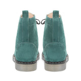 Saint Delfina Green Suede Leather Ankle Boots