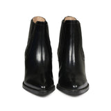 Saint Helena Black Leather Ankle Boots