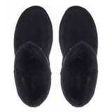 Saint Estrella Metal Studded Black Suede Snug Boots