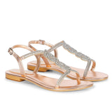 Saint Ottavia Metallic Leather Sandals