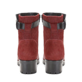 Saint Graziana Red Pony Hair Leather Ankle Boots