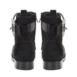 Saint Avena Black Pony Hair Leather Ankle Boots
