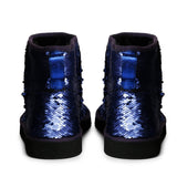 Saint Beatha Shimmering Sequins Blue Snug Boots